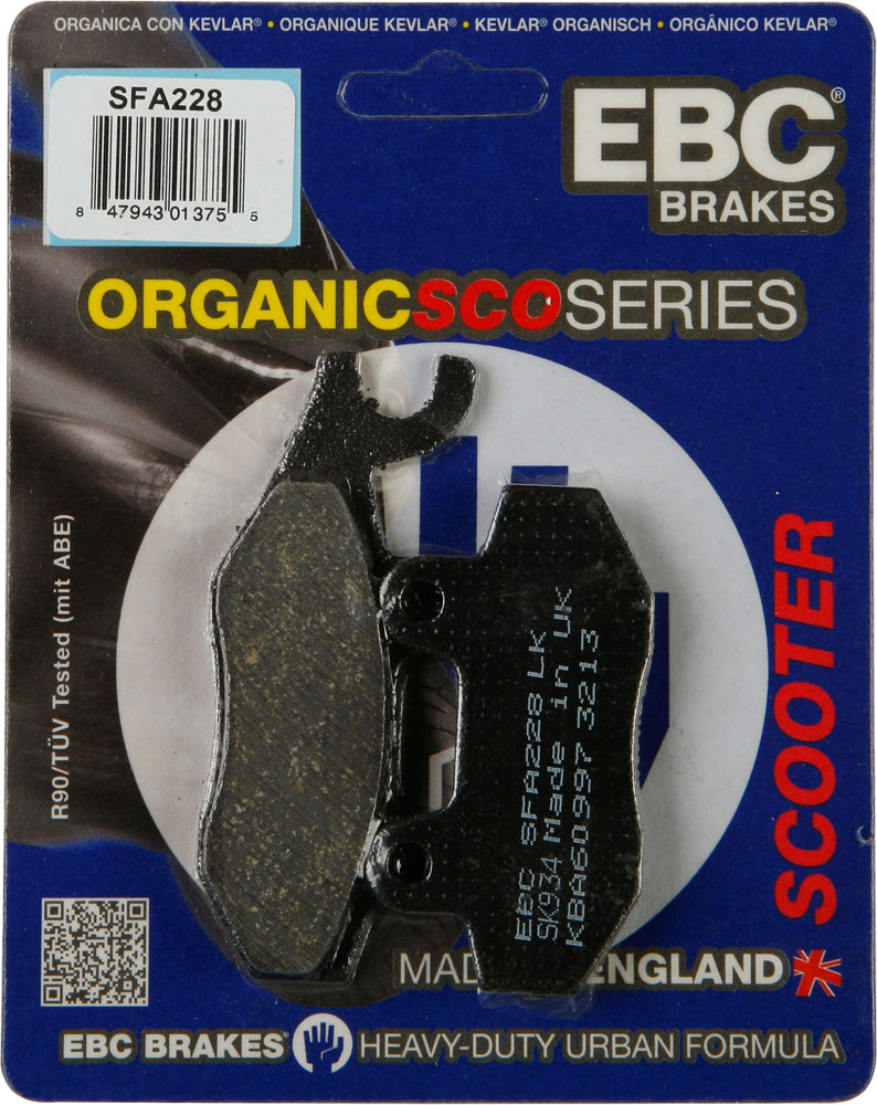 EBC SFA Organic Scooter Brake Pads One Pair SFA228 EBC 1