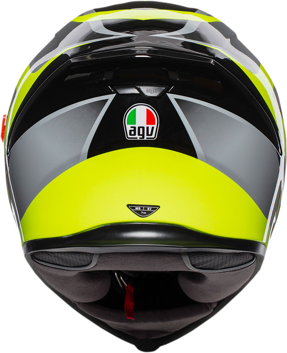 Motorbike Full Face Helmet Sport Scooter Sun Visor Touring Yellow Fluo