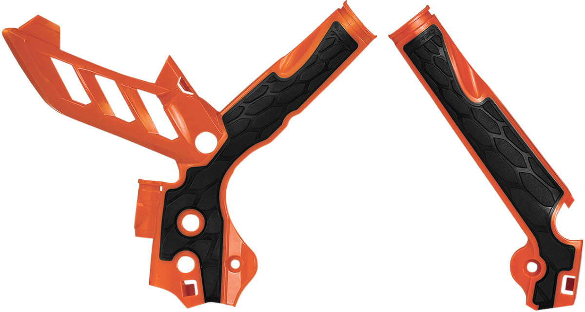 ACERBIS X-Grip Frame Guards (Orange/Black)