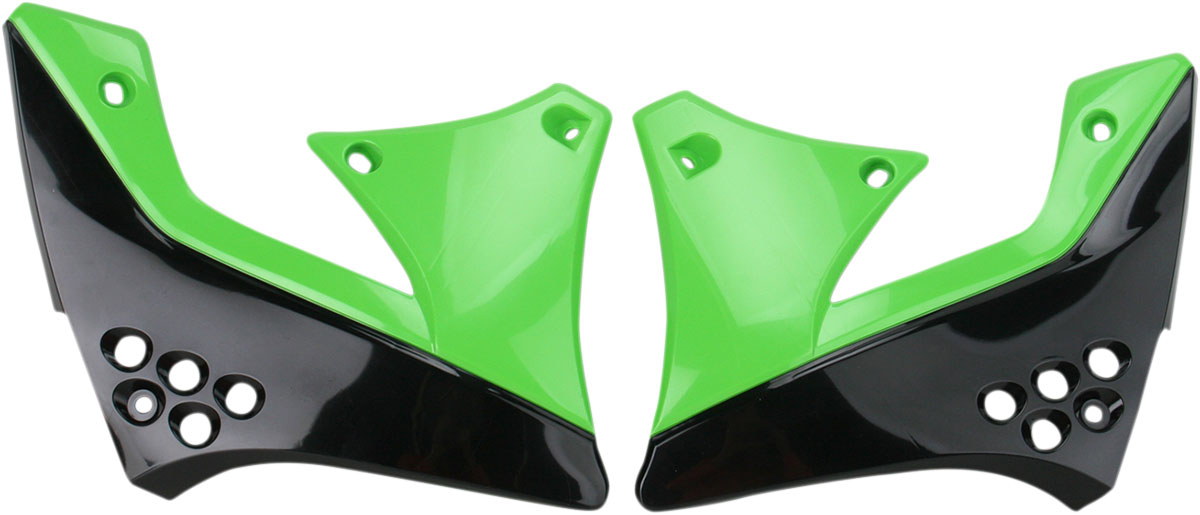 ACERBIS Radiator Shrouds/Covers (Black/Green)