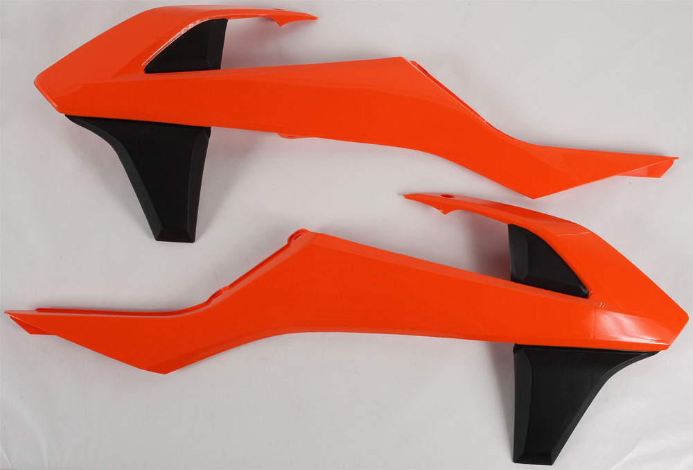 ACERBIS Radiator Shrouds/Covers (Orange/Black)