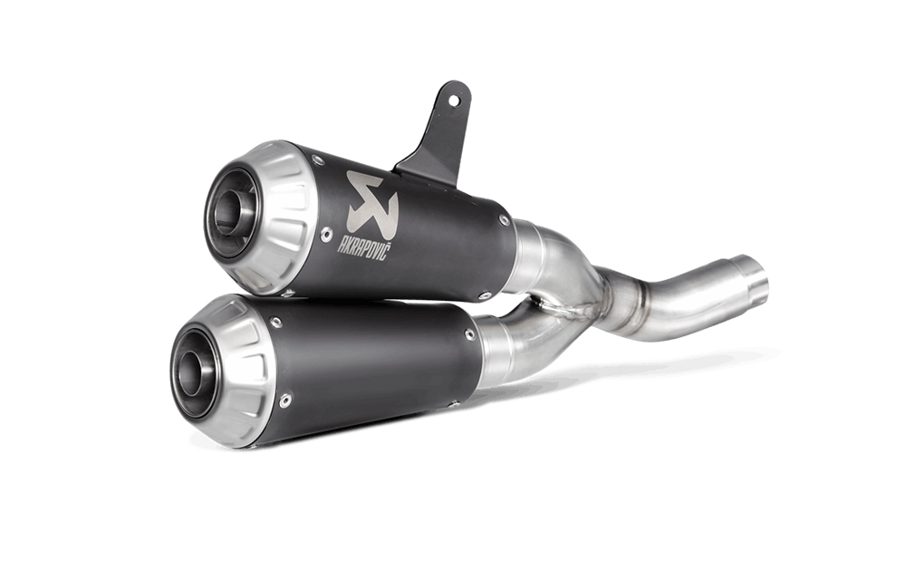 AKRAPOVIC Slip-On Exhaust System (Black Titanium) Ducati Scrambler (2015)