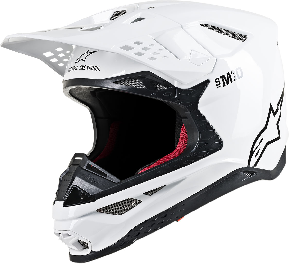 white motocross helmet