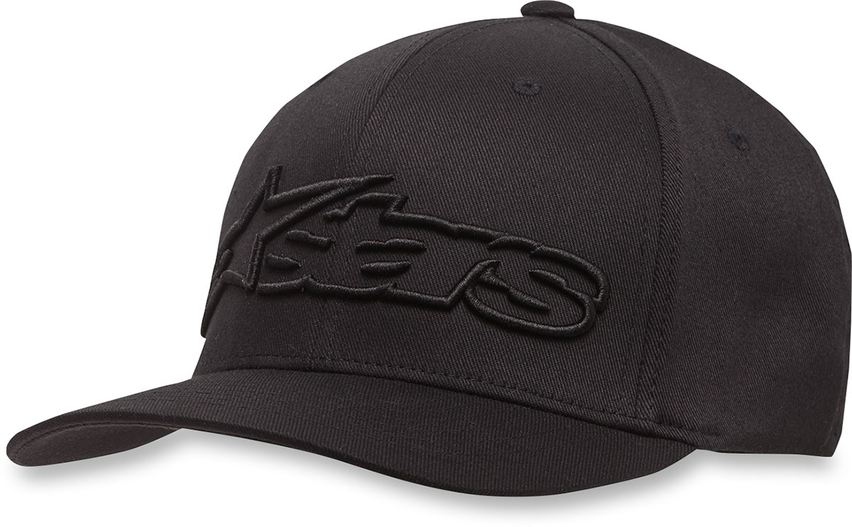 Alpinestars BLAZE Curve-bill Flex-Fit Hat/Cap (Black/Black)