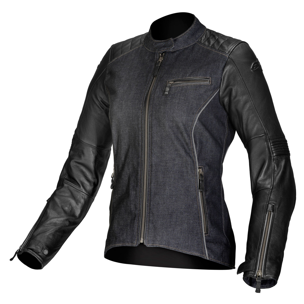 Alpinestars RENEE Leather/Textile Motorcycle Jacket (Black)