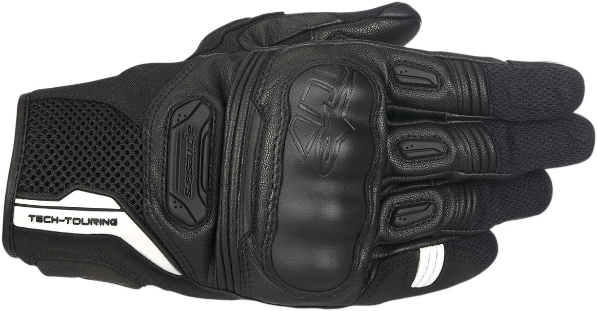Alpinestars HIGHLANDS Touchscreen Mesh/Leather Motorcycle Gloves (Black)
