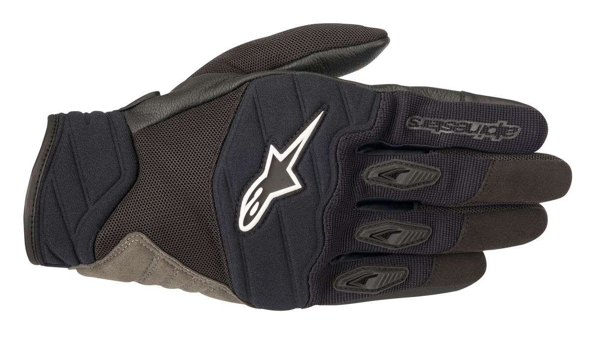 Alpinestars SHORE Leather/Textile/Mesh Gloves (Black)-AS 330