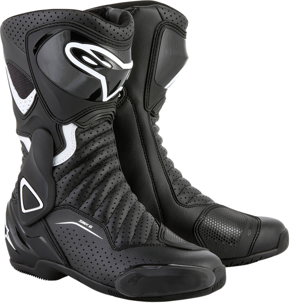 Alpinestars Stella SMX-6 V2 Vented Road/Track Motorcycle Boots (Black/White)
