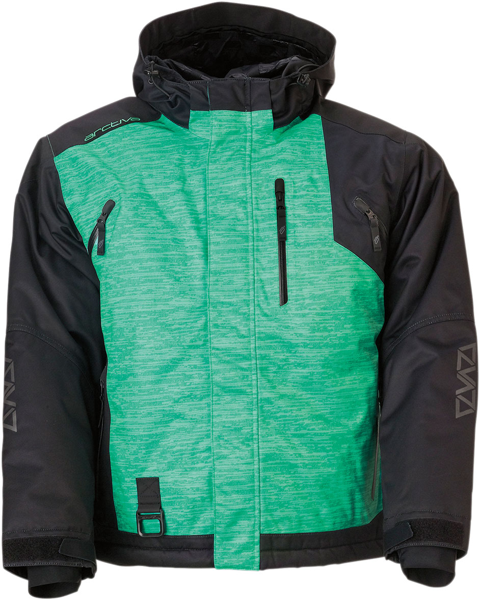 Arctiva 2020 LAT48 Insulated Waterproof Jacket (Black/Mint)-