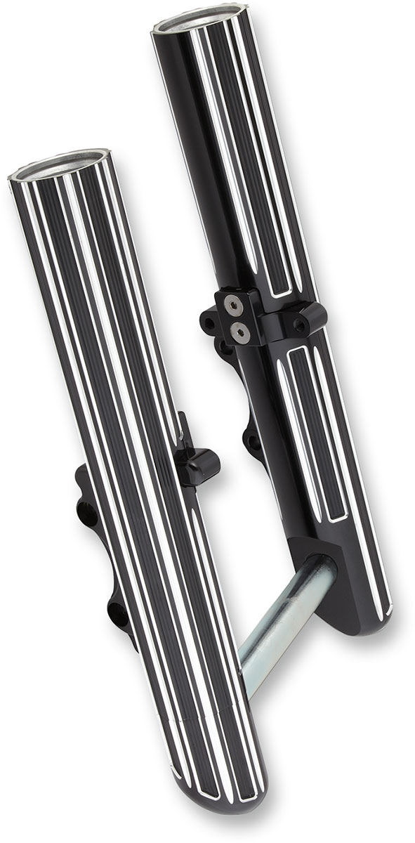 Arlen Ness - 40-525 - Hot Legs Dual Disc Fork Leg Set, 10-Gauge - Black