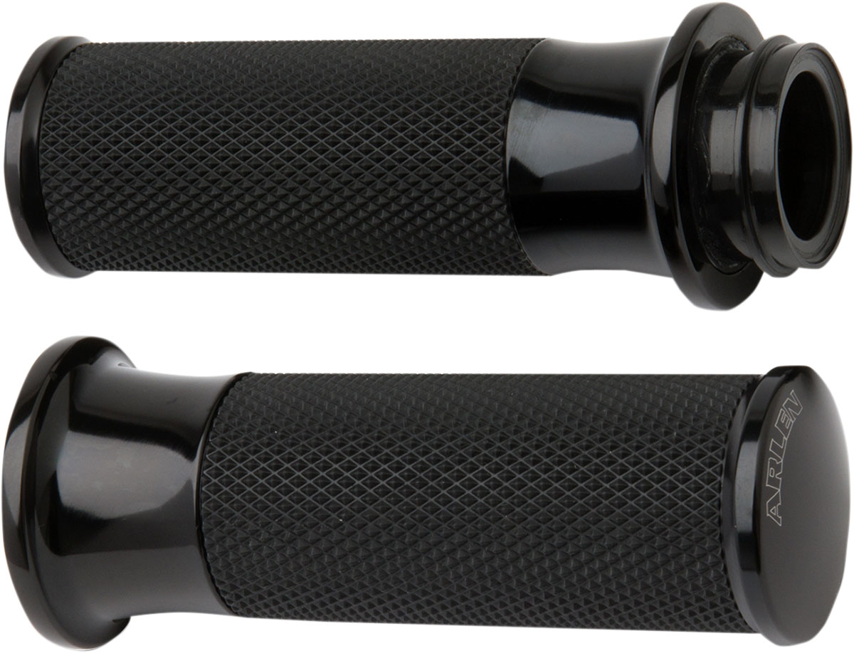 Arlen Ness - 07-321 - Fusion Series Grips, Smooth - Black