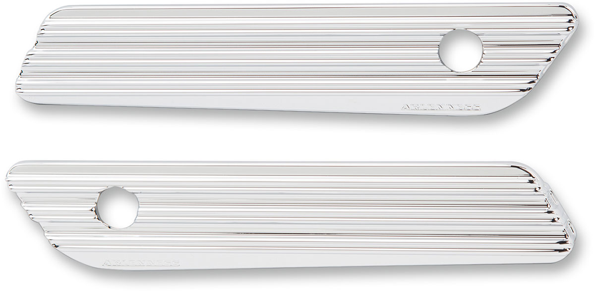 Arlen Ness - 03-609 - Saddlebag Latch Covers, 10-Gauge - Chrome
