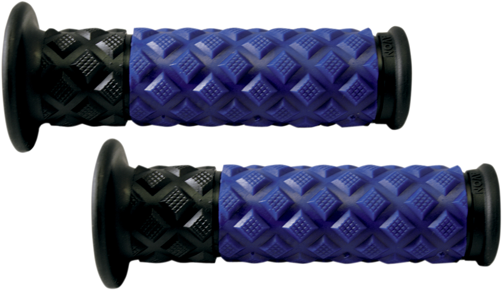 AVON V.7 Diamond Pillow ATV Grips (Blue/Black)