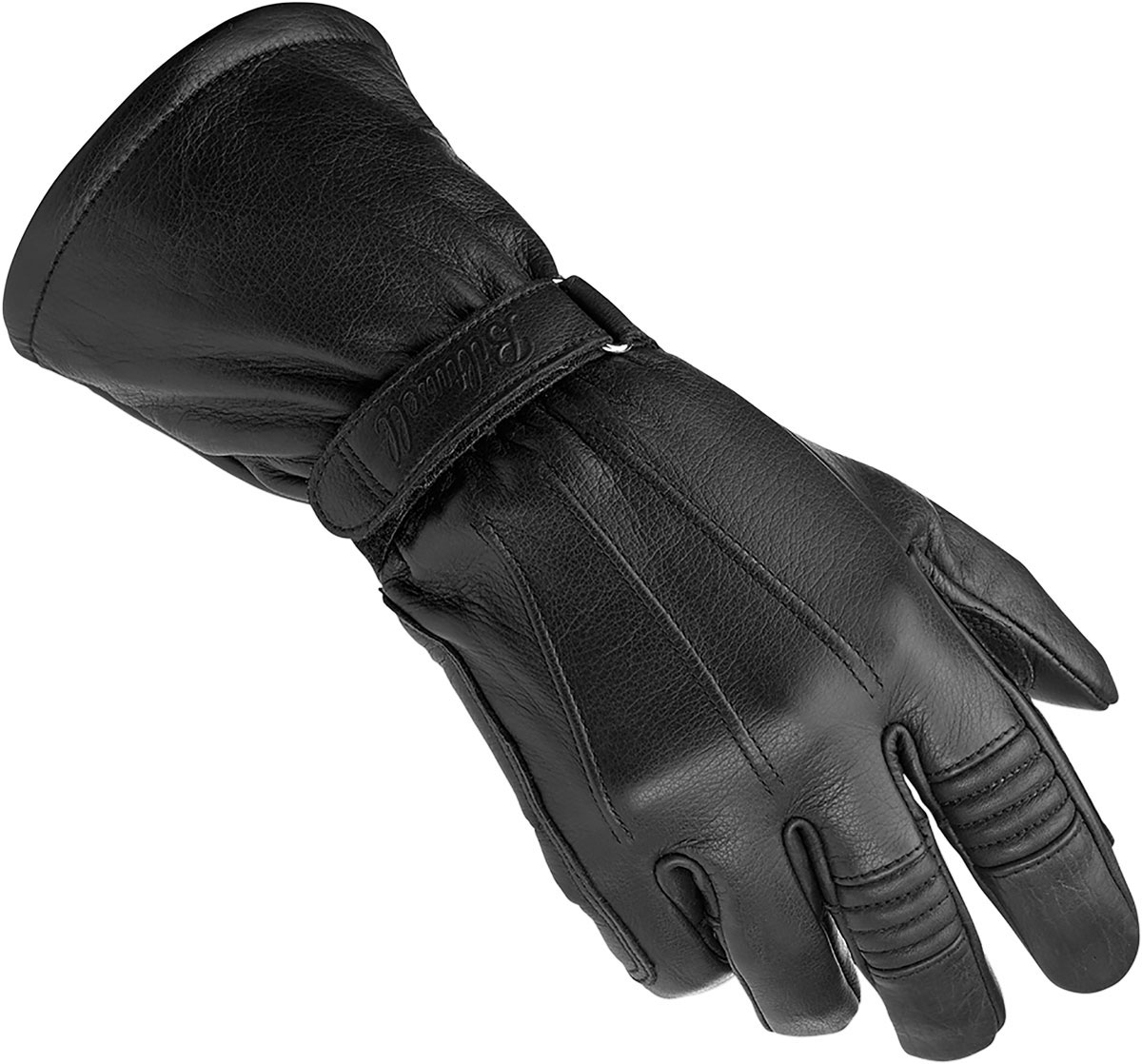 BILTWELL Long Gauntlet Leather Motorcycle Gloves (Black) L (Large) | eBay