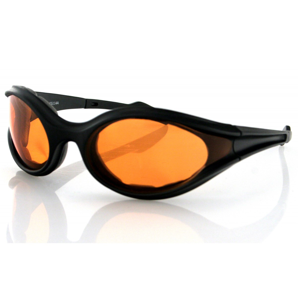 Bobster Foamerz Sunglasses (Black Frame, Anti-fog Amber Lens)