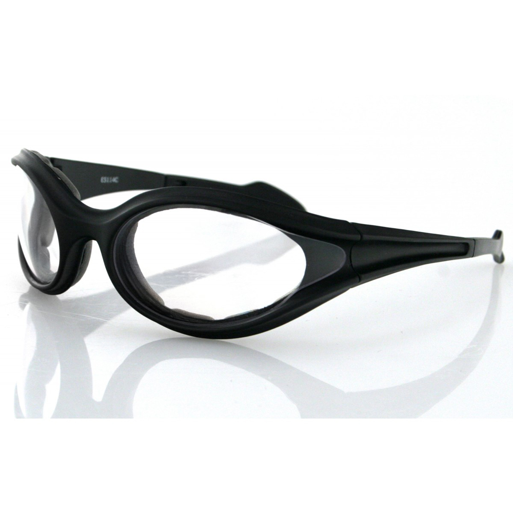 Bobster Foamerz Sunglasses (Black Frame, Anti-fog Clear Lens)