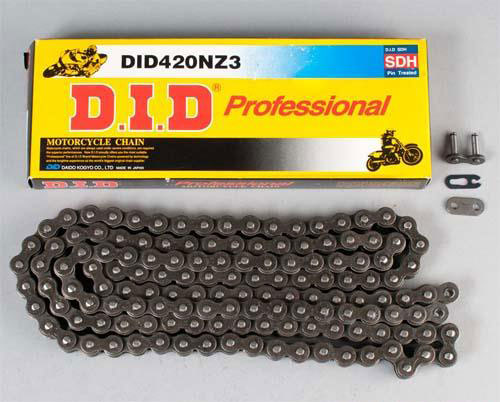 DID 420 NZ3 Super Non-O-Ring Series Non-Sealed Chain (Natural) 120 Links