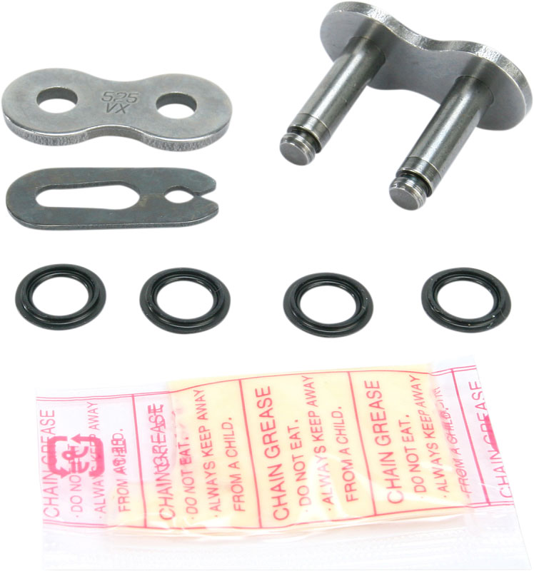 DID 525 VX Pro-Street Series FJ X-Ring Clip Master Connecting Link (Natural)