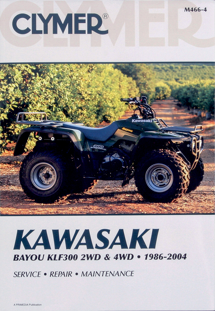 Clymer Repair Manual for Kawasaki KLF300 2WD 1986-2004, 4WD 1989-2004