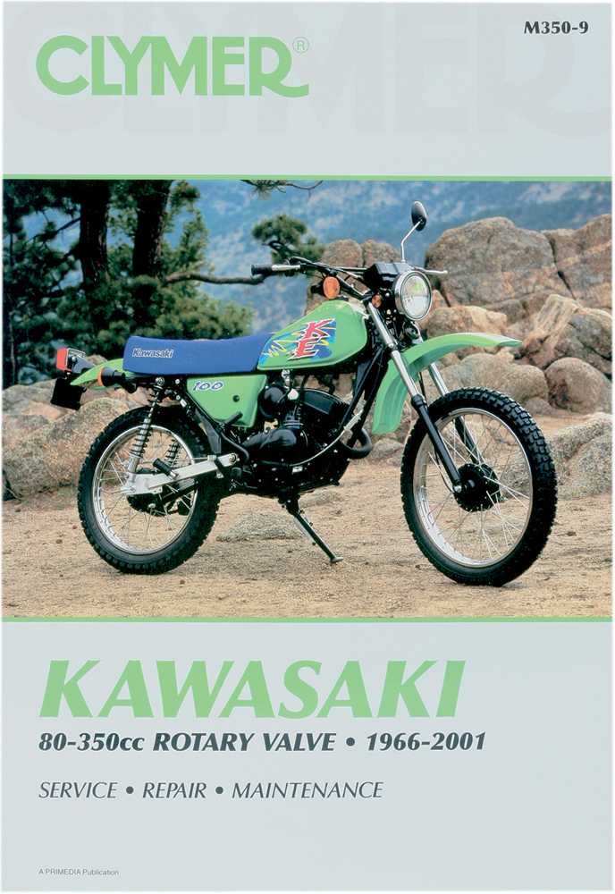 Clymer Repair Manual for Kawasaki 80-350cc Rotary Valve 1966-2001