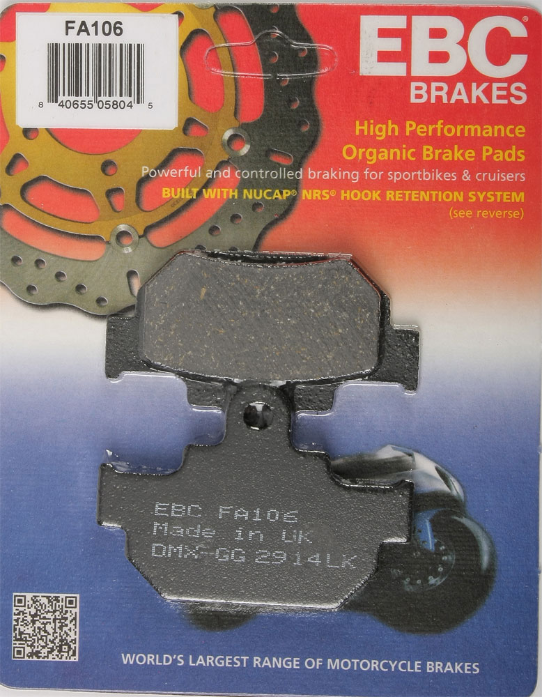 EBC Organic OE Quality Replacement Brake Pads / One Pair (FA106)