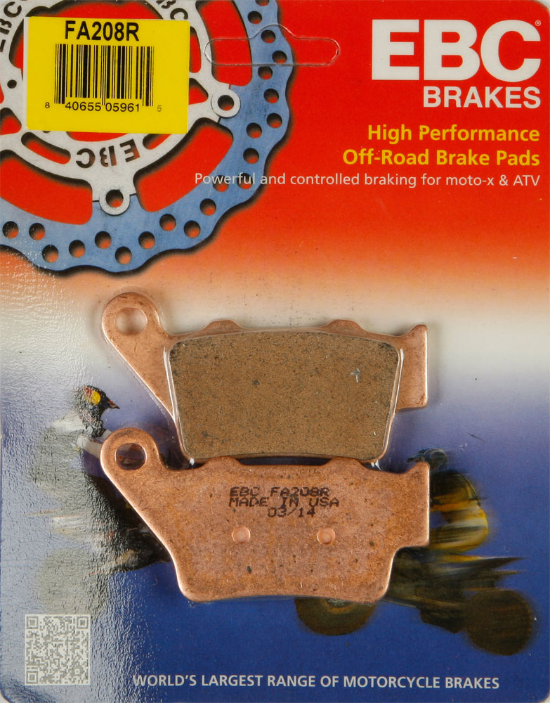 EBC R Series Long Life Sintered Brake Pads / One Pair (FA208