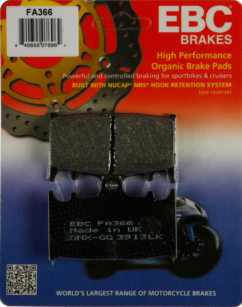 EBC Organic OE Quality Replacement Brake Pads / One Pair (FA366)