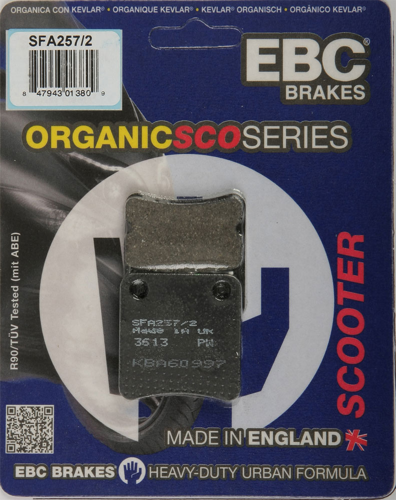 EBC SFA Organic Scooter Brake Pads / One Pair (SFA257/2)