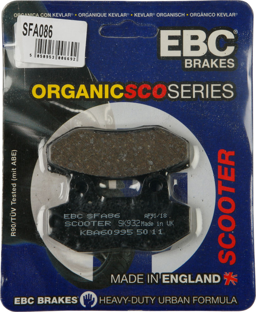 EBC SFA Organic Scooter Brake Pads / One Pair (SFA86)