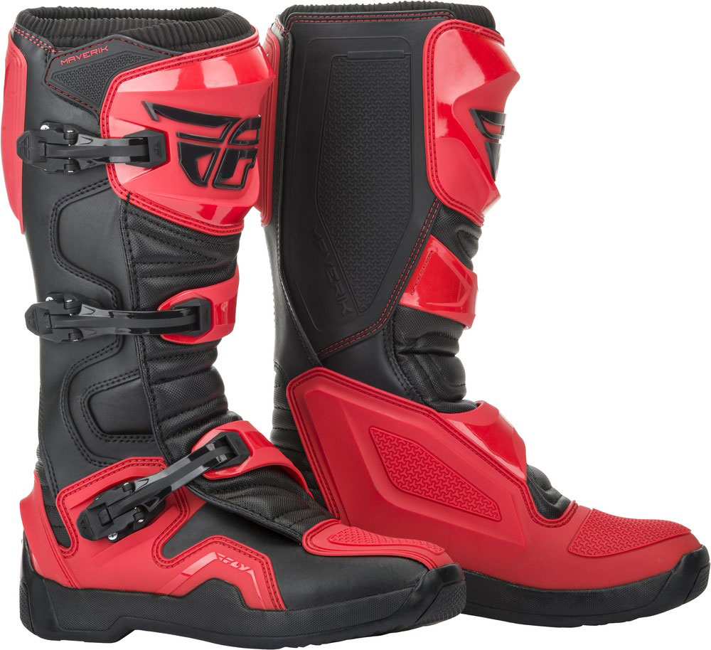 red motocross boots