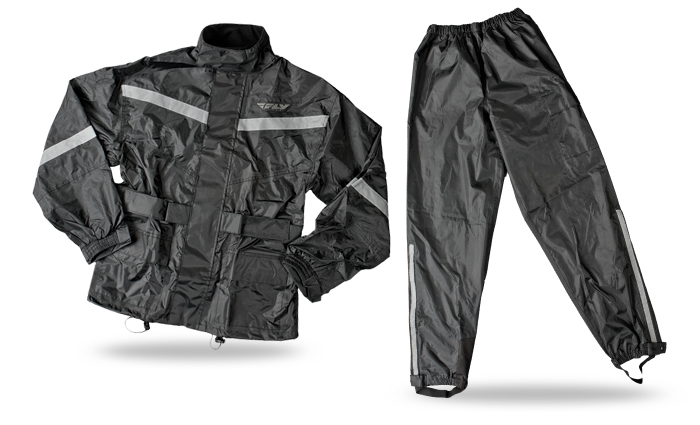 Fly Racing Two-Piece Motorcycle Rain Suit (Black)-FLY 478-80