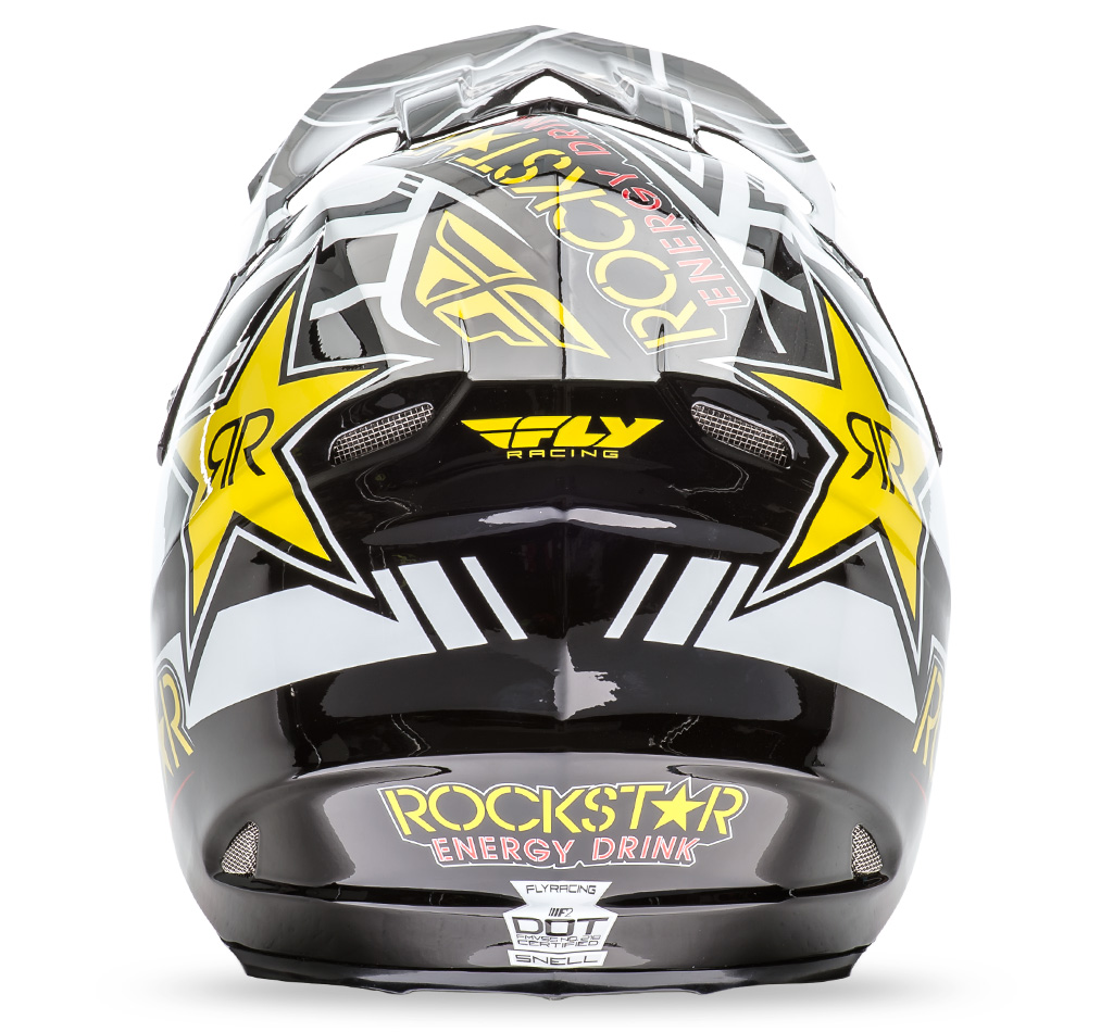 FLY RACING Offroad MTB BMX 2016 F2 CARBON Rockstar Helmet (Black/White