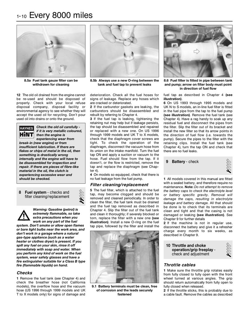 HAYNES Repair Manual - Honda CBR900RR Fireblade (1992-1999) Quick View