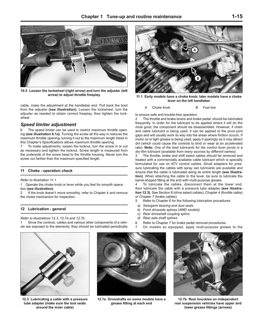 Haynes Manual 2567 YAM ATV KODIAK & GRIZZLY 93-05 