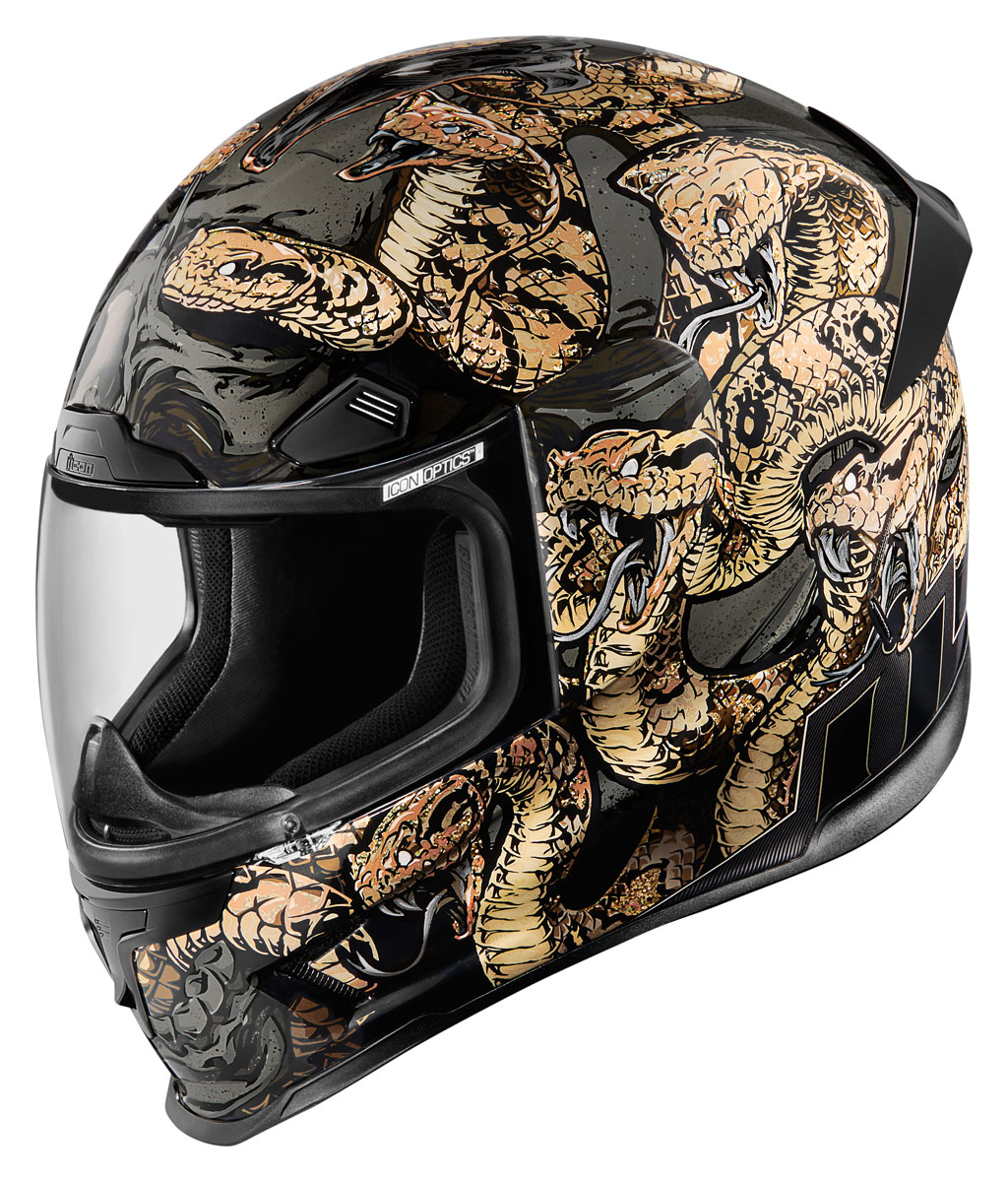 ICON Airframe Pro COTTONMOUTH Full-Face Motorcycle Helmet (Gold/Black