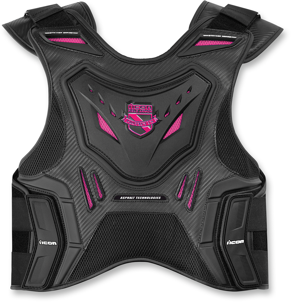 ICON Field Armor Stryker Motorcycle Vest (Black/Pink)-ICN 27