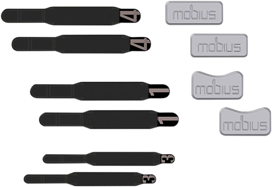 Black X-Small MOBIUS Knee Brace Replacement Strap Kit XS