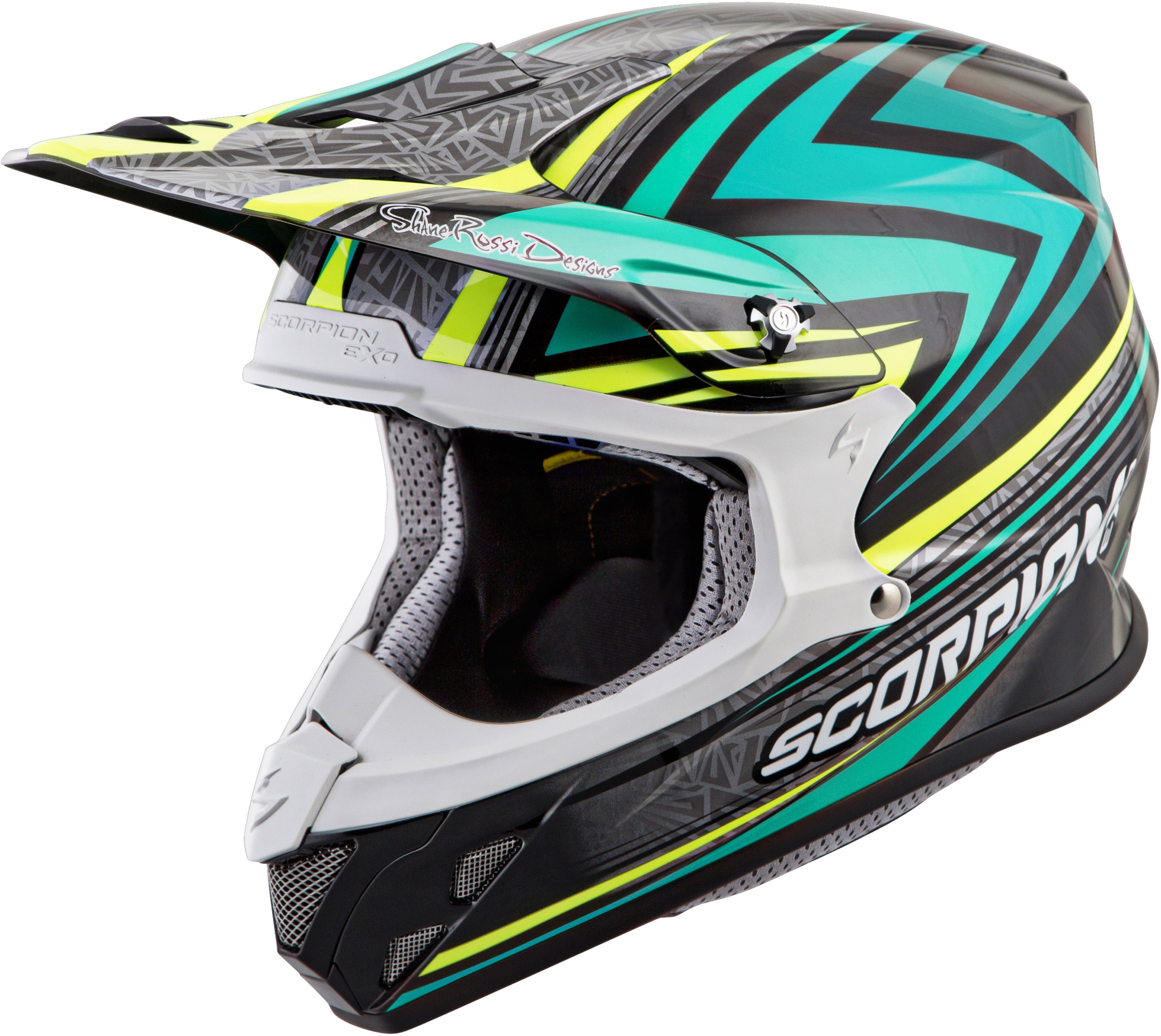 teal atv helmet