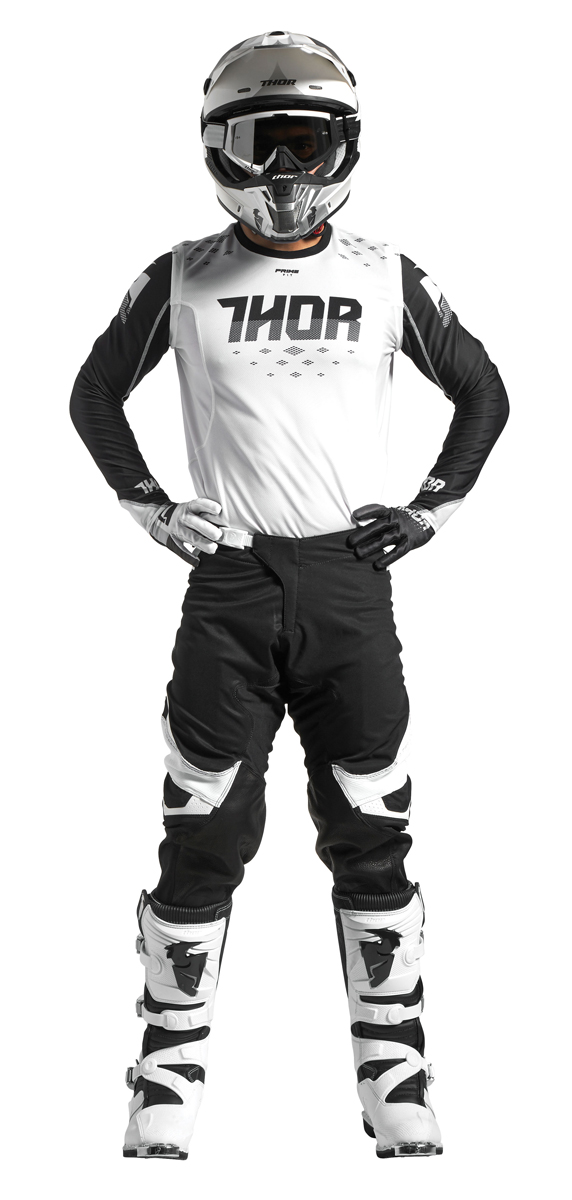 THOR MX Motocross Men's 2017 PRIME FIT ROHL Jersey/Pants Kit (Black/White)