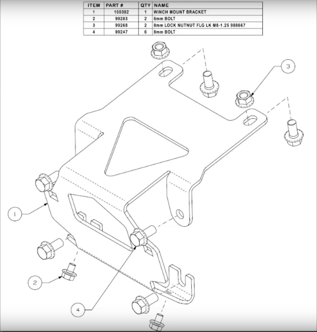 WARN ATV Winch Mount Kit for Honda Foreman, Rancher & Rubico
