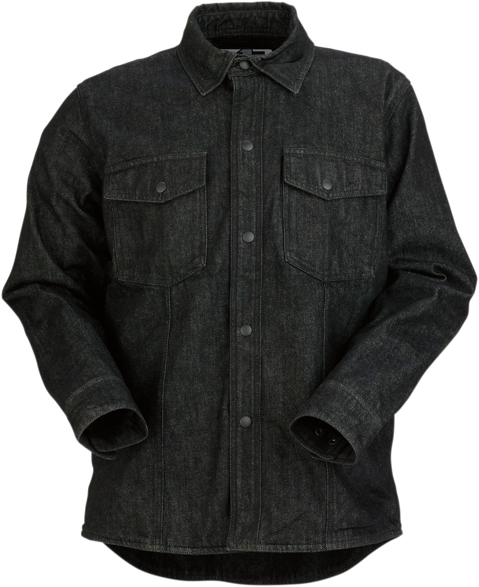 Z1R Long Sleeve Cotton Denim Shirt (Black)-Z1R 3040-2537-1P