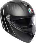 AGV Sport Modular Carbon REFRACTIVE Flip-Up Helmet w/ Sun Visor (Carbon/Reflective Stripe)