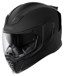 ICON MotoSports AirFlite RUBATONE Full-Face Helmet w/ Dropdown Sun Visor (Matte Black)