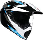 AGV AX9 NORTH Dual Sport Helmet (Black/White/Cyan)