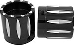 AVON Axle Nut Covers/Caps for H-D Touring Models (RIVAL Black)