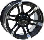 AMS Roll'n 104 Cast Aluminum Wheel (Machined Black) 12x7 4/110 2+5