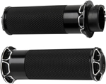 Arlen Ness - 07-329 - Fusion Series Grips, Beveled - Black