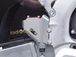 Works Connection Aluminum Rear Master Cylinder Guard 2010 - 2015 Suzuki RM-Z450 (Silver) 15-495