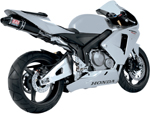 YOSHIMURA RS-5 Slip-On Stainless Steel Exhaust System (Carbon Muffler w/ Carbon End Cap) 2005-2006 Honda CBR600RR