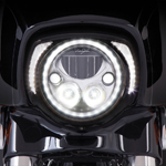 CIRO LED Fang Headlight Bezel w/ Running Lights (Black)